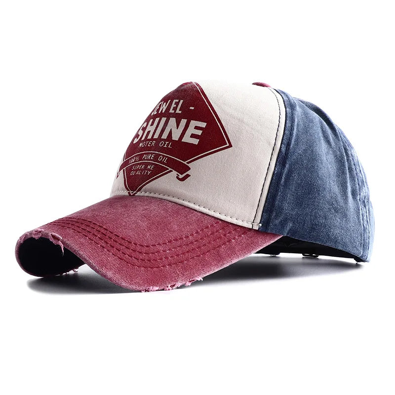 High Quality Vintage Letter Print Baseball Cap Men Women