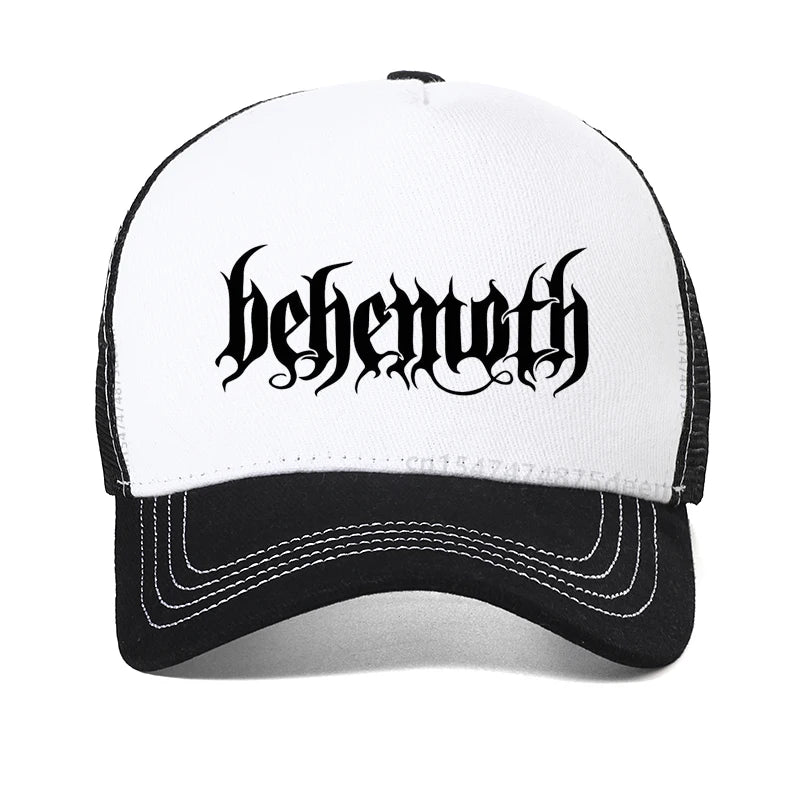 Men Summer Mesh Metal Behemoth Printed Baseball Cap Men Women