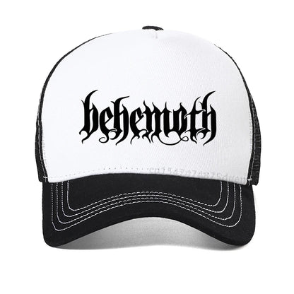 Men Summer Mesh Metal Behemoth Printed Baseball Cap Men Women