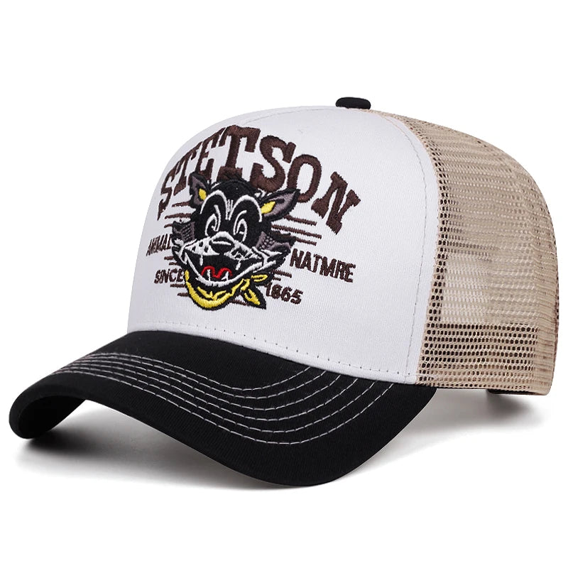 Baseball Hat Stetson Cartoon Cat Truck Hat Street Hip Hop Hat