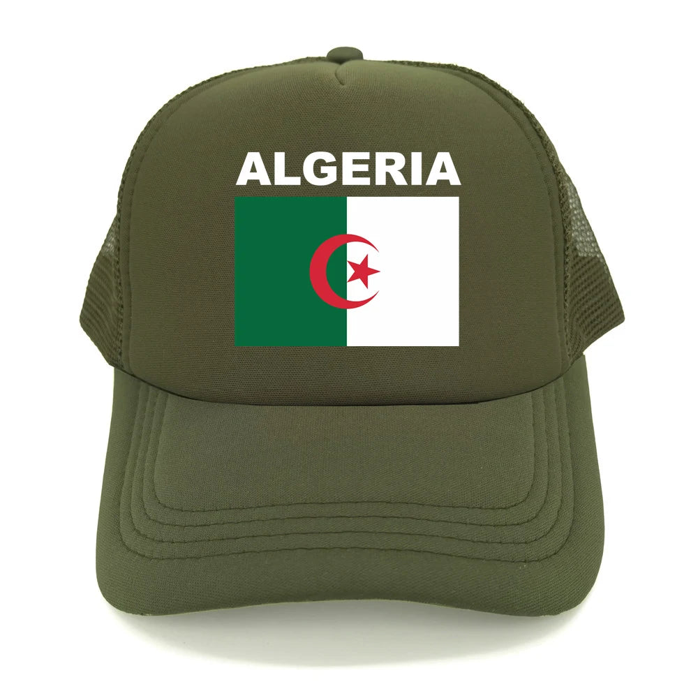 Cool Algeria Trucker Cap Men Algeria Flag Hat Baseball Cap