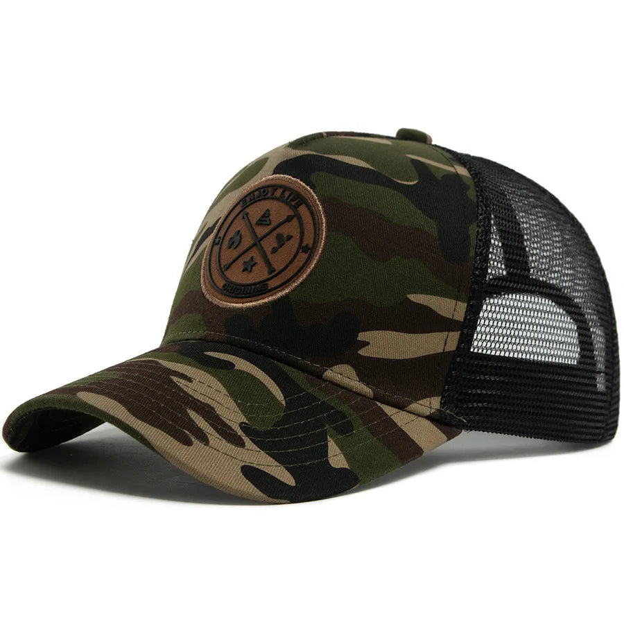 Enjoy Life Letter Patch Baseball Hat