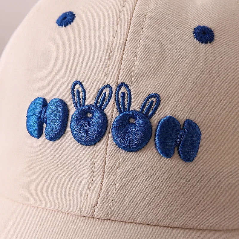 Children Embroidery Baseball Cap Solid Color Duck Tongue Cap