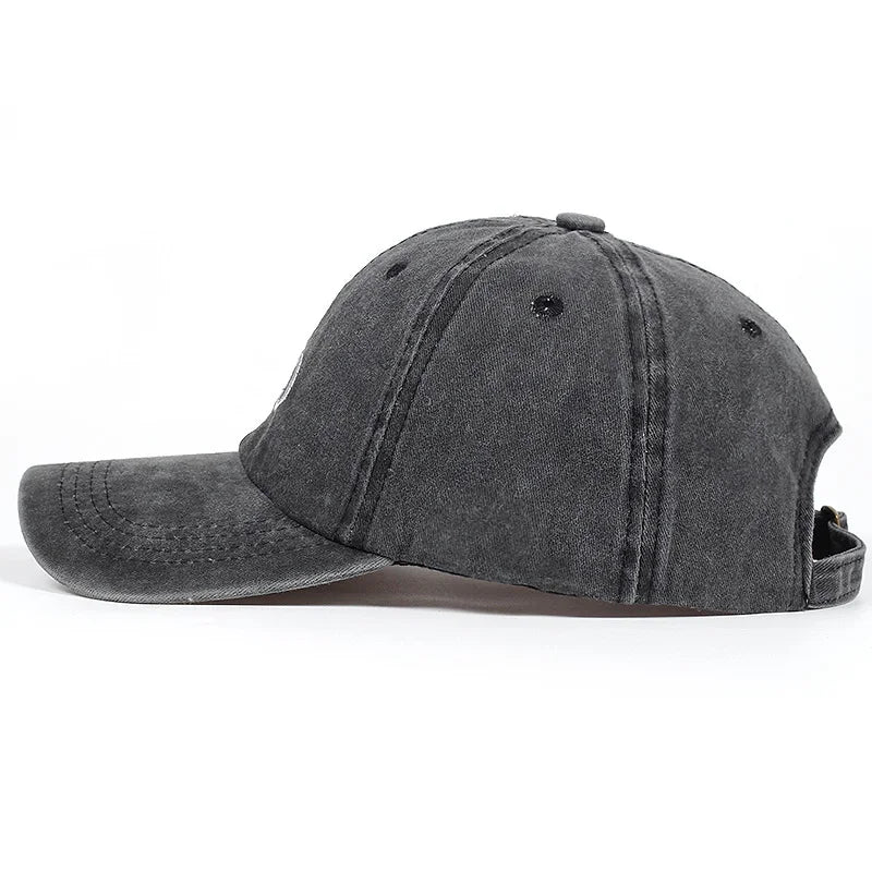 Anime Washed Denim Hats Cosplay Adult Unisex Cap Cartoon Embroidery Luffy Peripheral Fashion  Beanie Hat