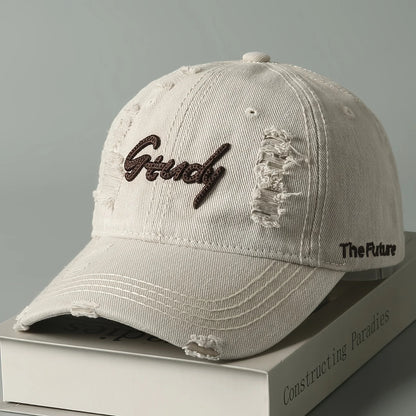 Vintage Korean Distressed Baseball Cap
