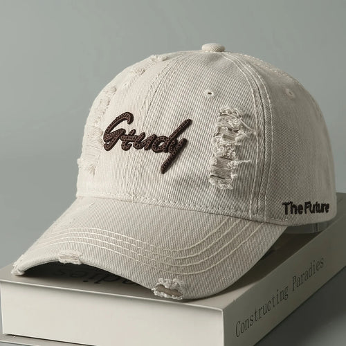 Vintage Korean Distressed Baseball Cap
