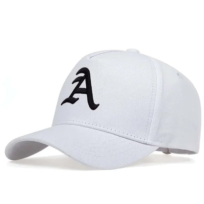 Unisex A Letter Embroidery Baseball Caps Adjustable Casual Hats