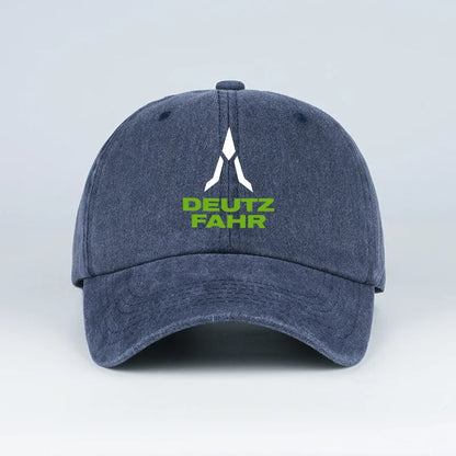 Deutz Farm Logo Printed Washed Baseball Cap Soft Comfortable Breathable Adjustable Retro Farm Style