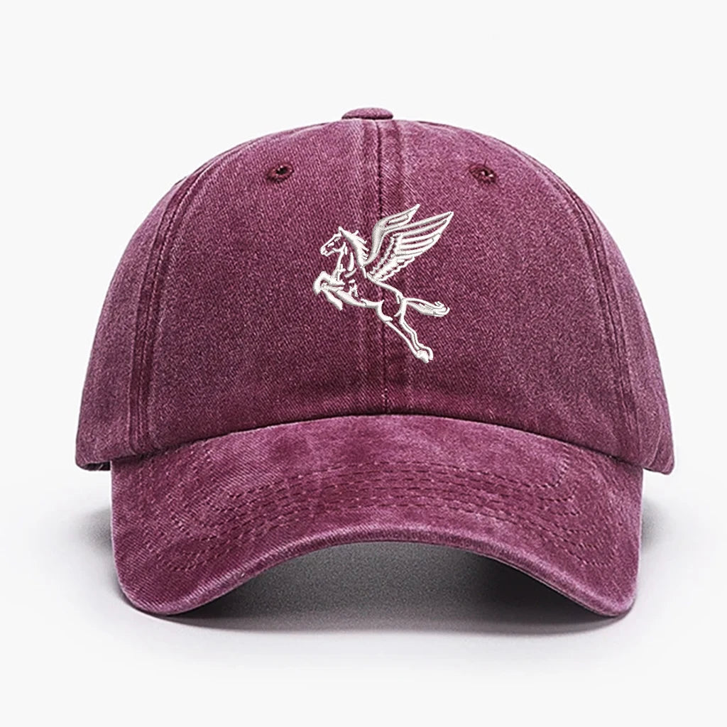 Horse Embroidery Baseball Cap, Mesh Sun Protection Unisex Adjustable Outdoor Hat