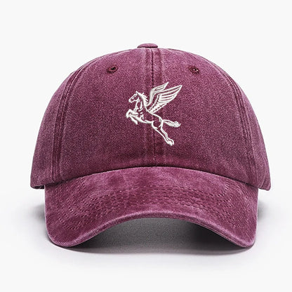 Horse Embroidery Baseball Cap, Mesh Sun Protection Unisex Adjustable Outdoor Hat