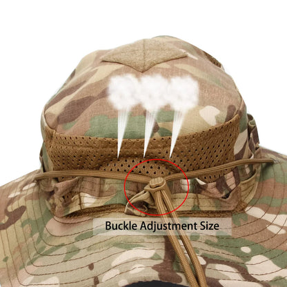 Camo Boonie Hat Sunscreen Breathable Bucket Hat Men's Outdoor
