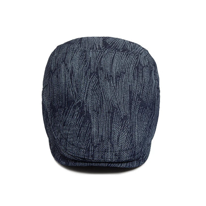 Fashion Denim Men's Beret Vintage Print Newsboy Caps