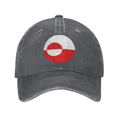 Summer Greenland Baseball Cap Sun Adjustable Print Washed Trucker Hat Men