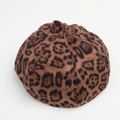 New Women Y2K Retro Leopard Print Visors Hats
