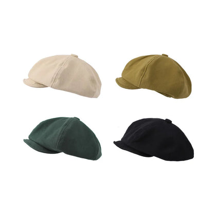 Women Hat Retro Black Painter Cap