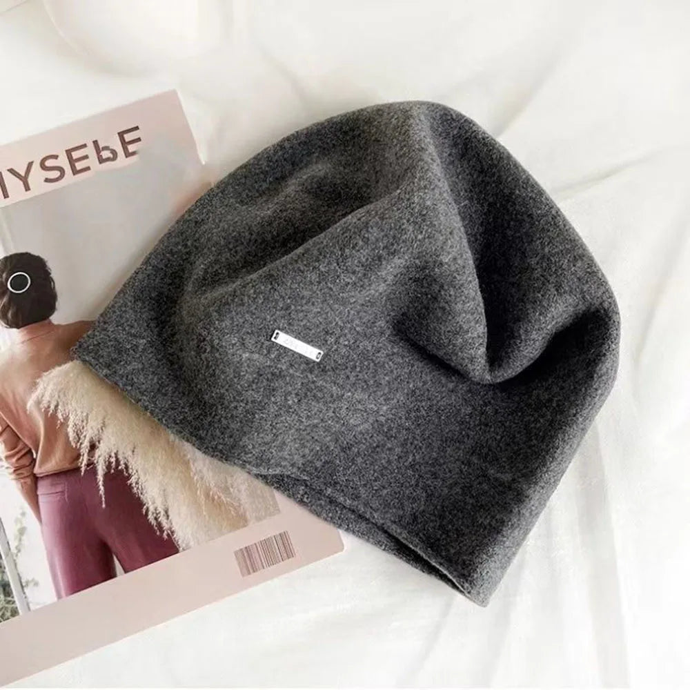 Women Wool Blend Winter Beret Hat