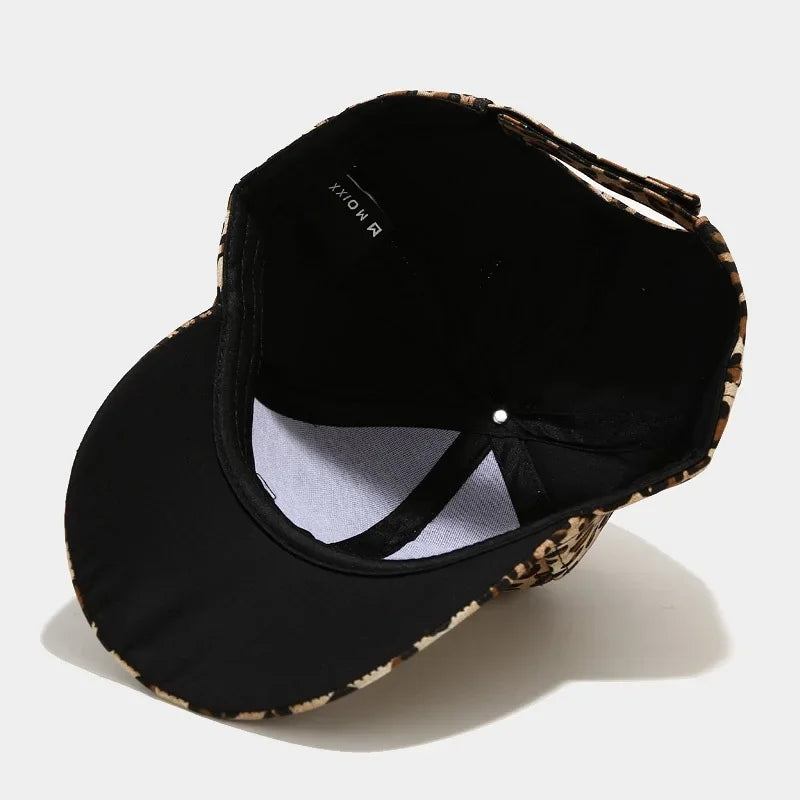 Plain Baseball Visor Cap Unisex Hat Leopard Print Baseball Caps