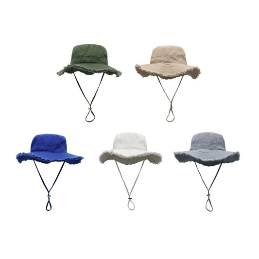 Outdoor Women Bucket Hat Wide Brim Fisherman Hat