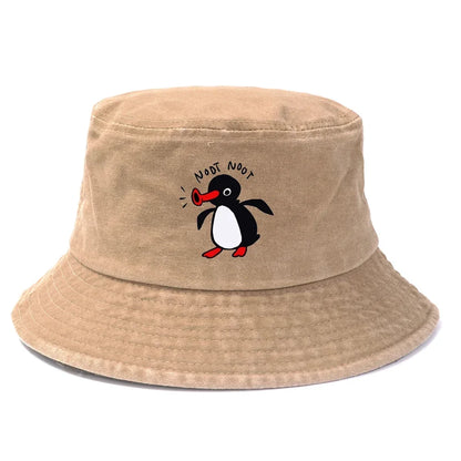 Summer Penguin Bucket Hat Reversible Bob Men Women Cotton