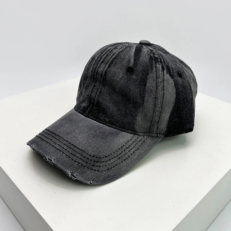 New Men Women Gradient Retro Distress Baseball Hats