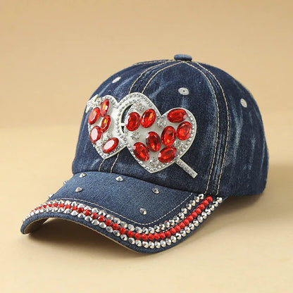 Shiny Rhinestone Cowboy Baseball Cap