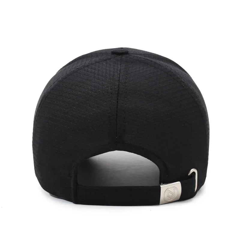 Summer Men's Black Breathable Cap