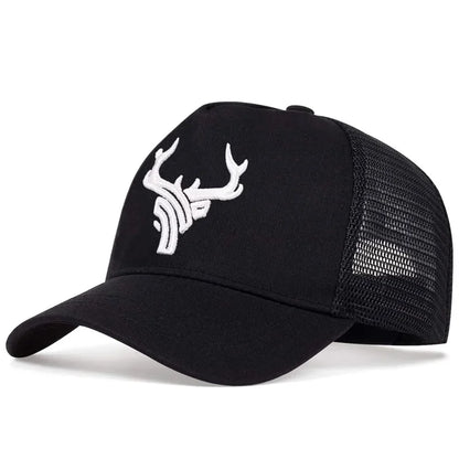 Unisex Antler Embroidered Baseball Cap Men Women Summer