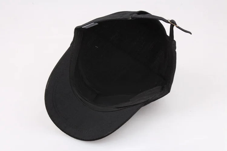 Men's Flat Top Army Baseball Cap Women Spring Solid Cotton Military Tactical Snapback