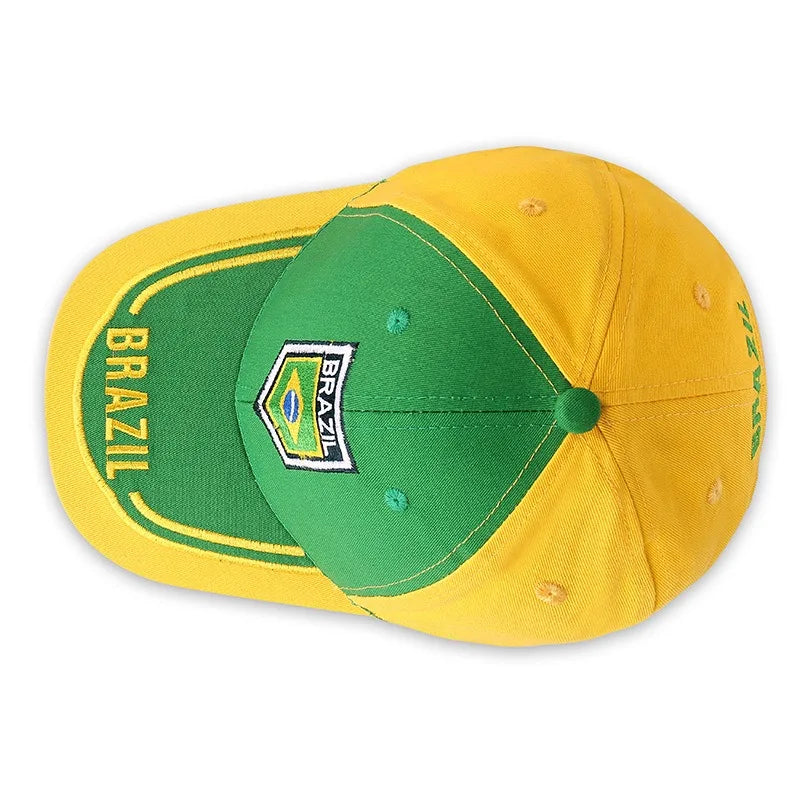 New Summer Unisex 3D Brazil Flag Brazilian Champions Adult Baseball Cap