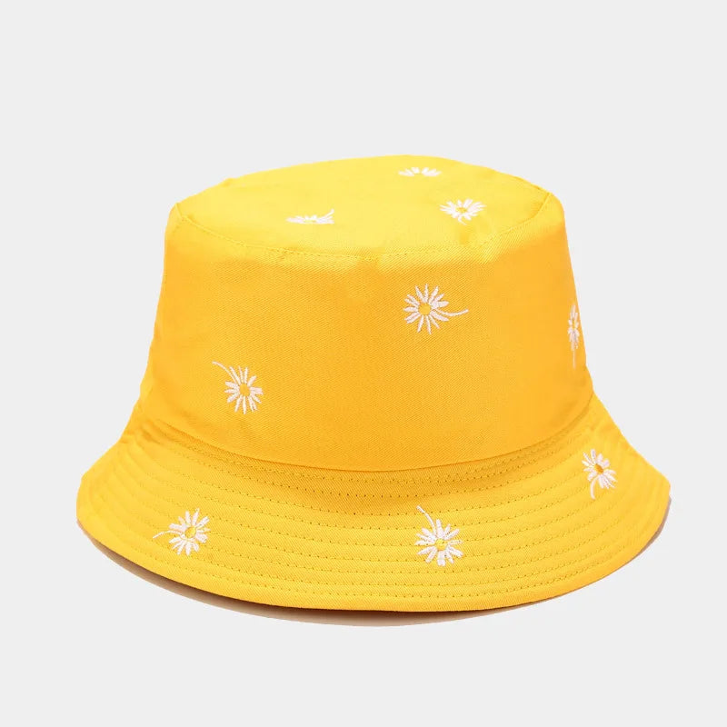 Women's Fisherman Cap Flower Reversible Bucket Hat
