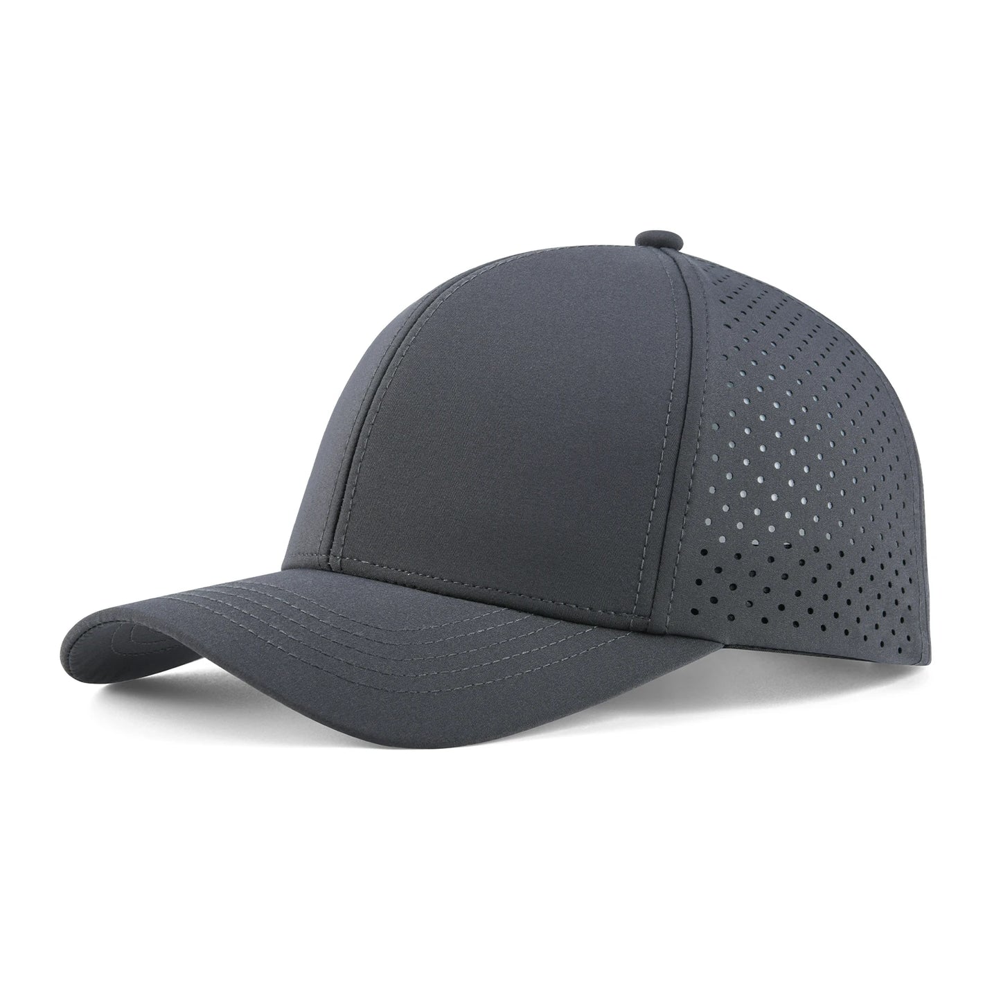 Men Quick Dry Baseball Cap Laser Cut Mesh Ball Curved Brim Snapback Hat