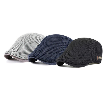 Mesh Breathable Beret Thin Section Sunscreen Sun Hat Cabbie Flat Cap