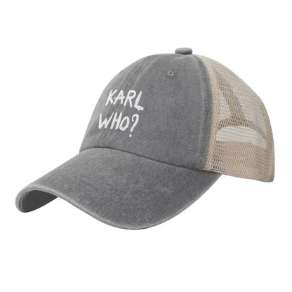 Karl Who Print Summer Mesh Back Baseball Cap