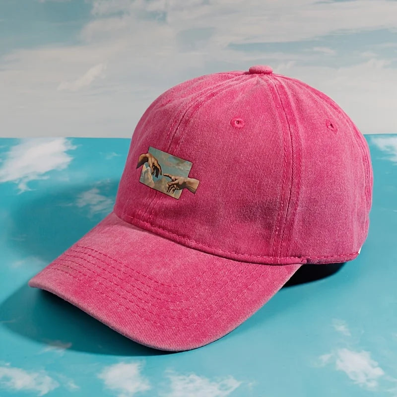 Vintage Printed Baseball Cap, Vintage and Versatile for Both Men and Women