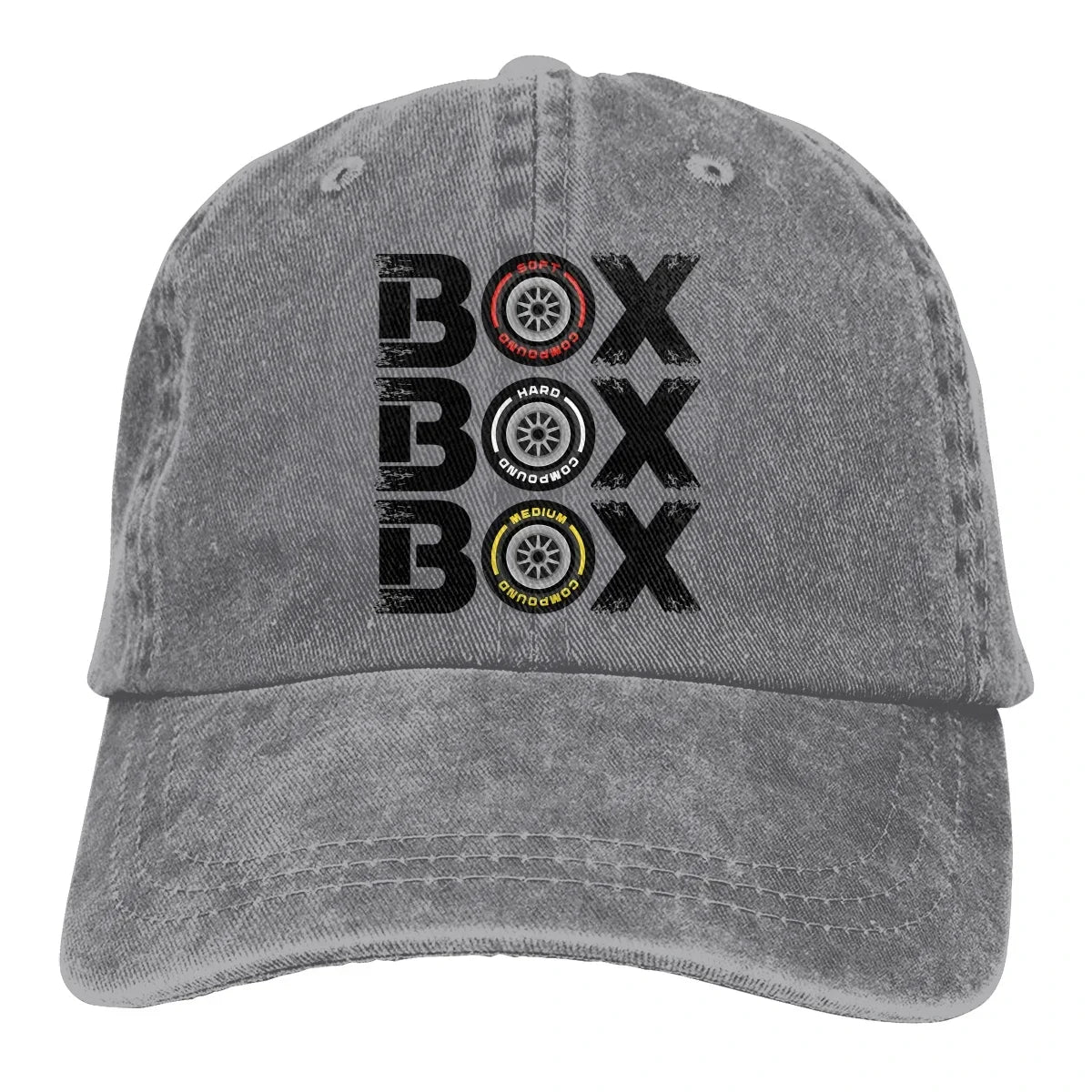 Box Box Box F1 Tyre Compound V2 Baseball Cap Men