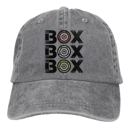 Box Box Box F1 Tyre Compound V2 Baseball Cap Men