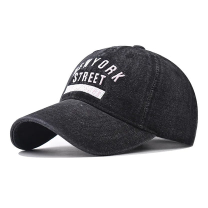 Denim Unstructured Baseball Cap For Men Women
