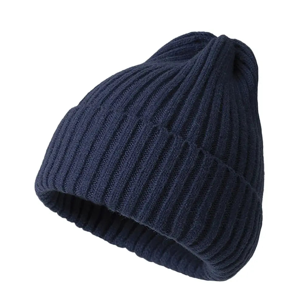 Fashion Winter Warm Knitted Cap Soft Thick Woolen Hat