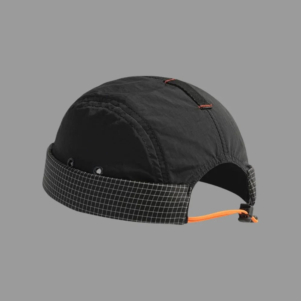 Adjustable Anti-UV Beanies Hat Solid Color Brimless Cap Men