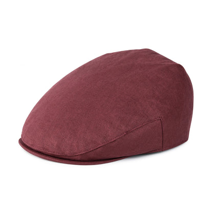 Linen Flat Cap For Men Women Herringbone Linen Newsboy Cap