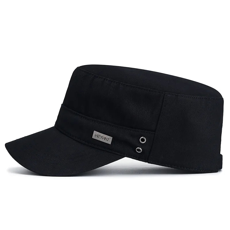 Breathable Cotton Flat Top Baseball Cap For Men Outdoor