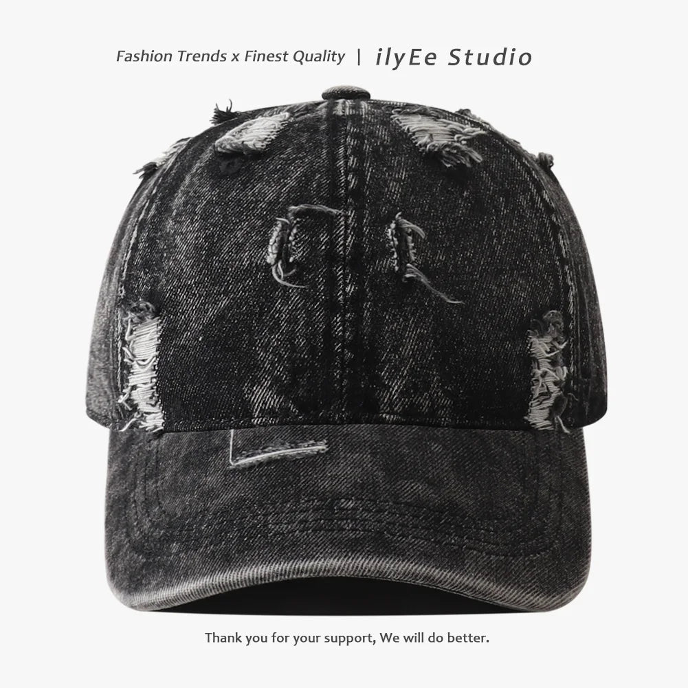 New Designer Washed Distressed Cowboy Baseball Cap