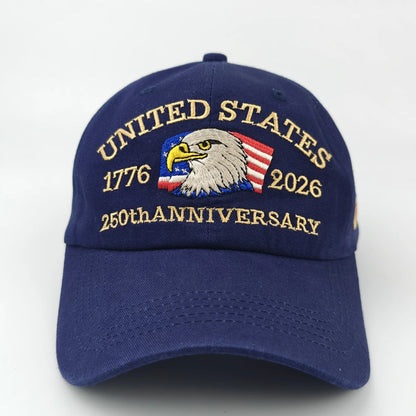 250th Anniversary Hat USA Patriotic Baseball Caps for Men Women