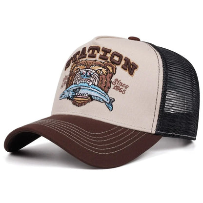 Unisex Summer Fishing Cap Breathable Mesh Trucker Hat Men Women