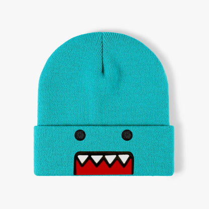 Cartoon Embroidered Knitted Hat Autumn Winter Outdoor