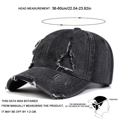 Unisex Triangle Hole Cowboy Baseball Caps Spring Autumn
