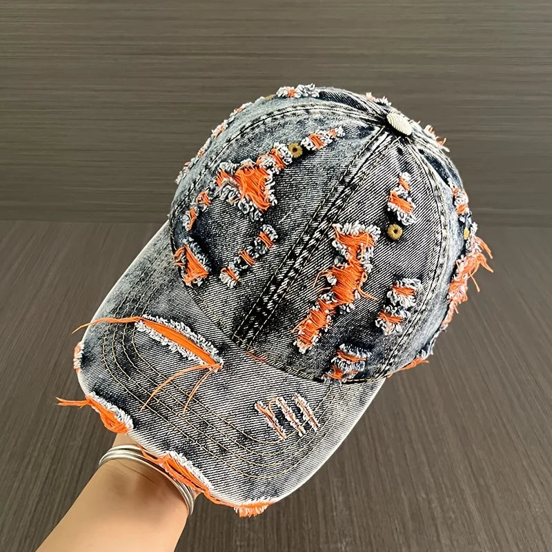 Distressed Vintage-style Retro Baseball Cap