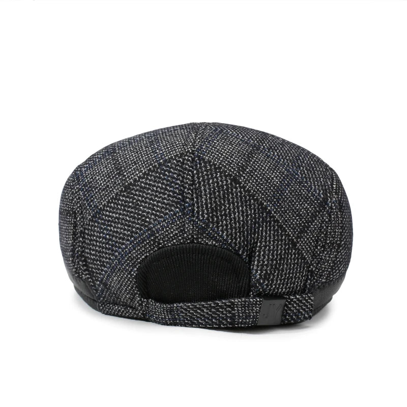 Men's Vintage British Style Beret, Autumn Winter Warm Newsboy Cap