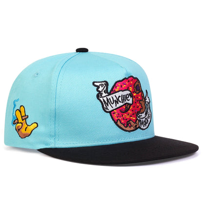 Unisex Doughnut Embroidery Hip Hop Hats Outdoor Adjustable Casual Sunscreen Hat