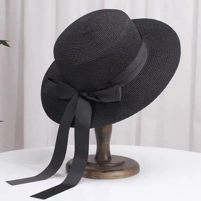 Spring Summer Classics Straw Hat Female Flat Top Bucket Hats
